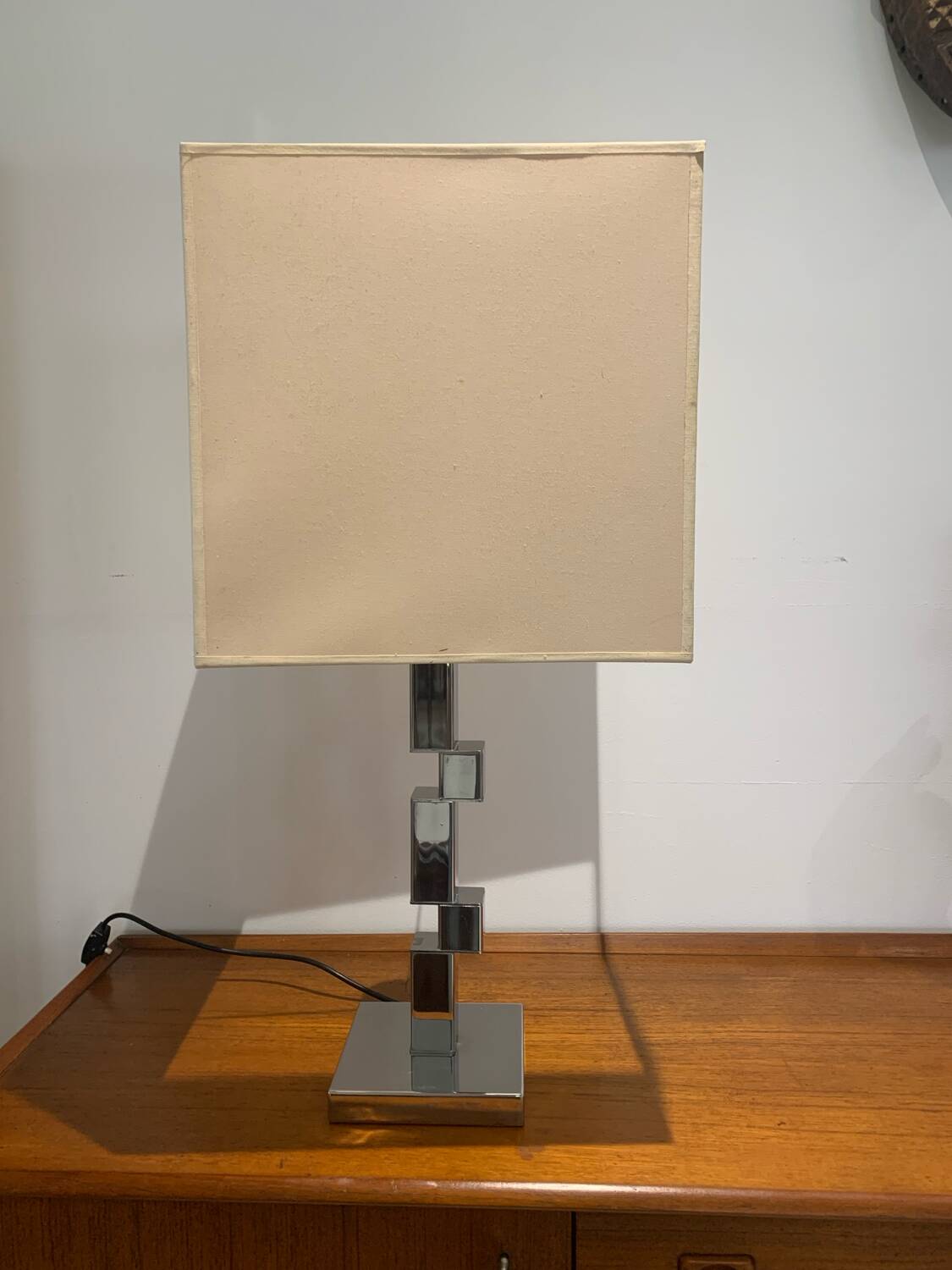 Vintage space age modernist chrome lamp circa 1970