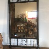 Turned wood mirror 54x95cm