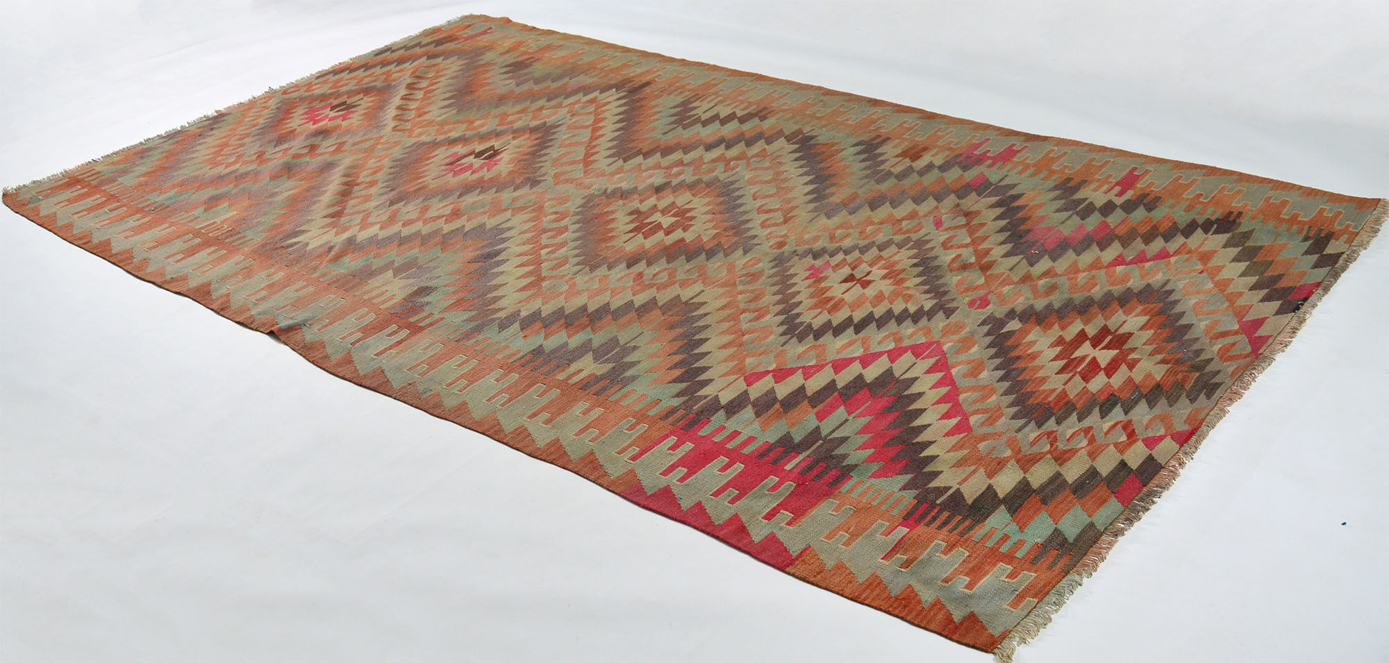Anatolian handmade kilim rug 310 cm x 178 cm