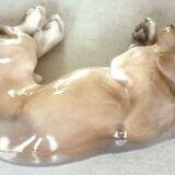 Sleeping dog sculpture, setter, pointer, Royal Copenhagen porcelain