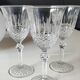 Set of 6 Large Red Wine Glasses. Bohemian Crystal. Diamond-tipped.