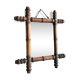 Wooden barber mirror