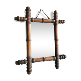 Wooden barber mirror