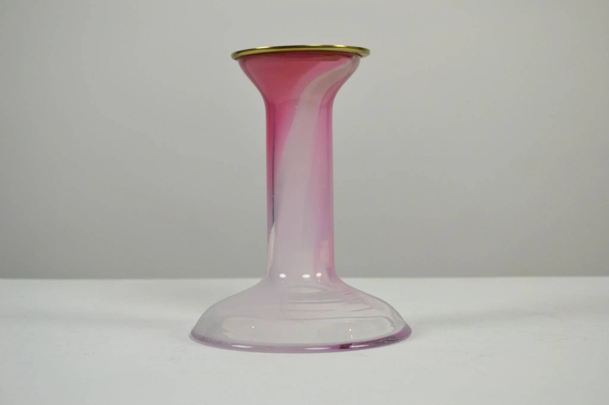 Full Lead Crystal Candle holder by Hanne Dreutler for Studio Åhus, Sweden, 1980