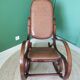 Rocking-chair bois et cuir