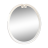 Miroir ovale métal blanc 49x39cm