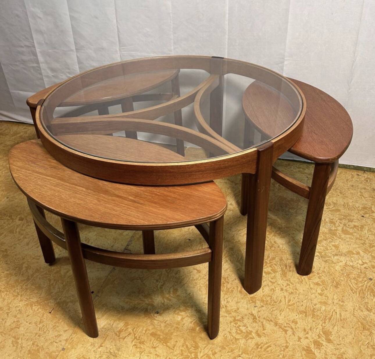 Mid century retro vintage teak trinity coffee table by nathan 1960  Ad