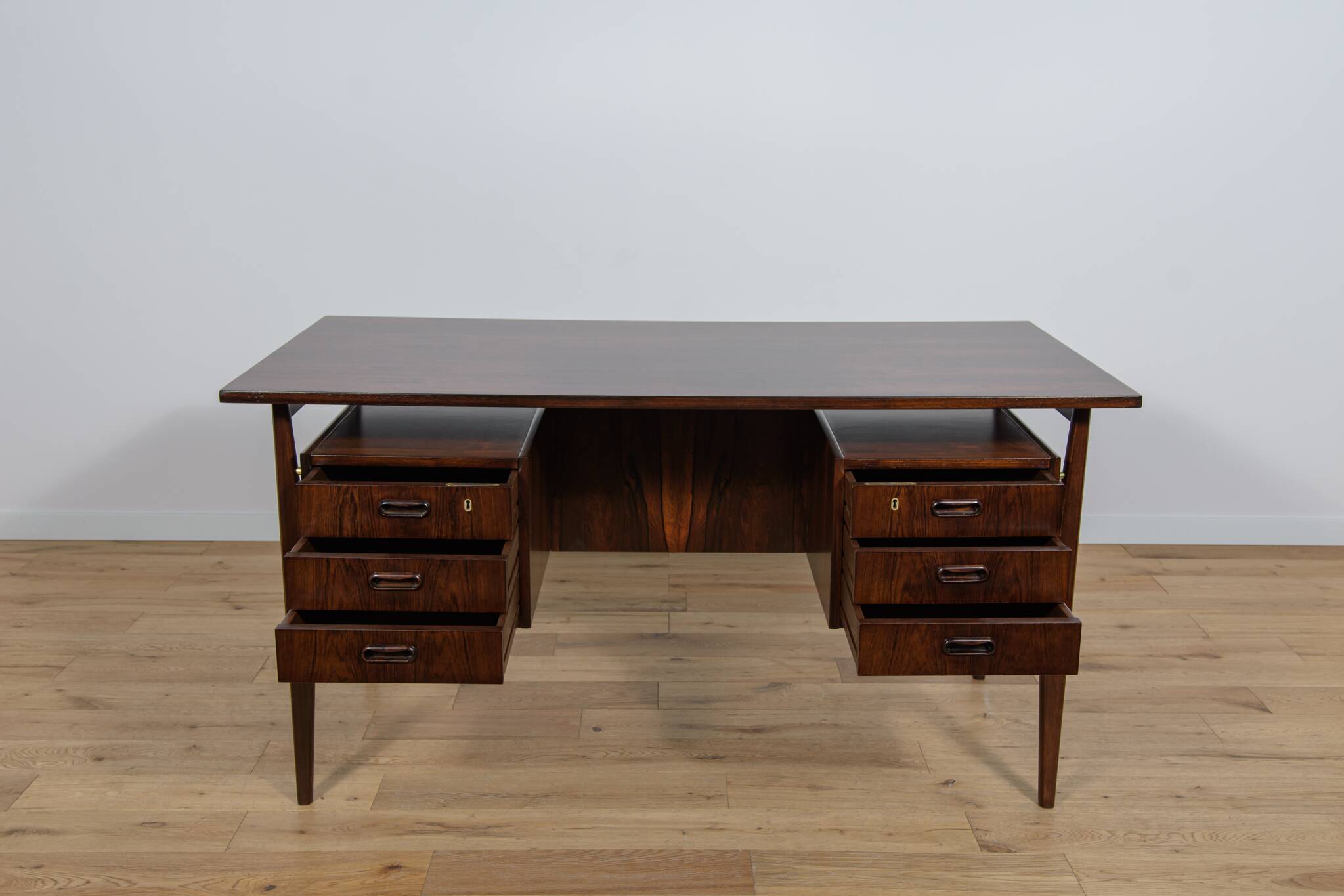 Mid Century Rosewood Desk by Gunnar Nielsen Tibergaard for Tibergaard, 1960s
