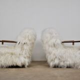 Pair of 1960s Sheepskin armchair
