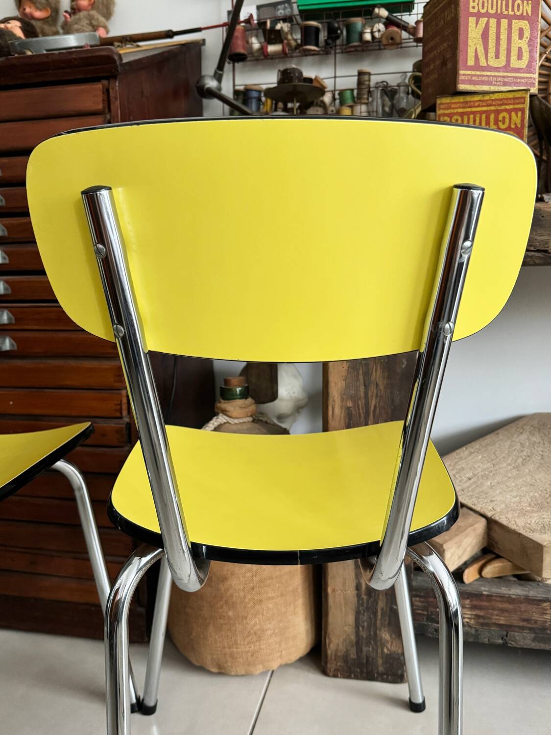 Pair of vintage Formica chairs