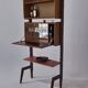 Teak bar cabinet Ergo, Vintage Scandinavian 1960s