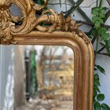 Antique mirror gilded with gold leaf (153x83)
