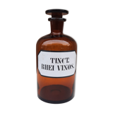 Apothecary bottle, "TINCT. RHEI VINOS.", Germany 1930
