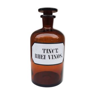 Bouteille d'apothicaire, "tinct. rhei vinos.", allemagne 1930