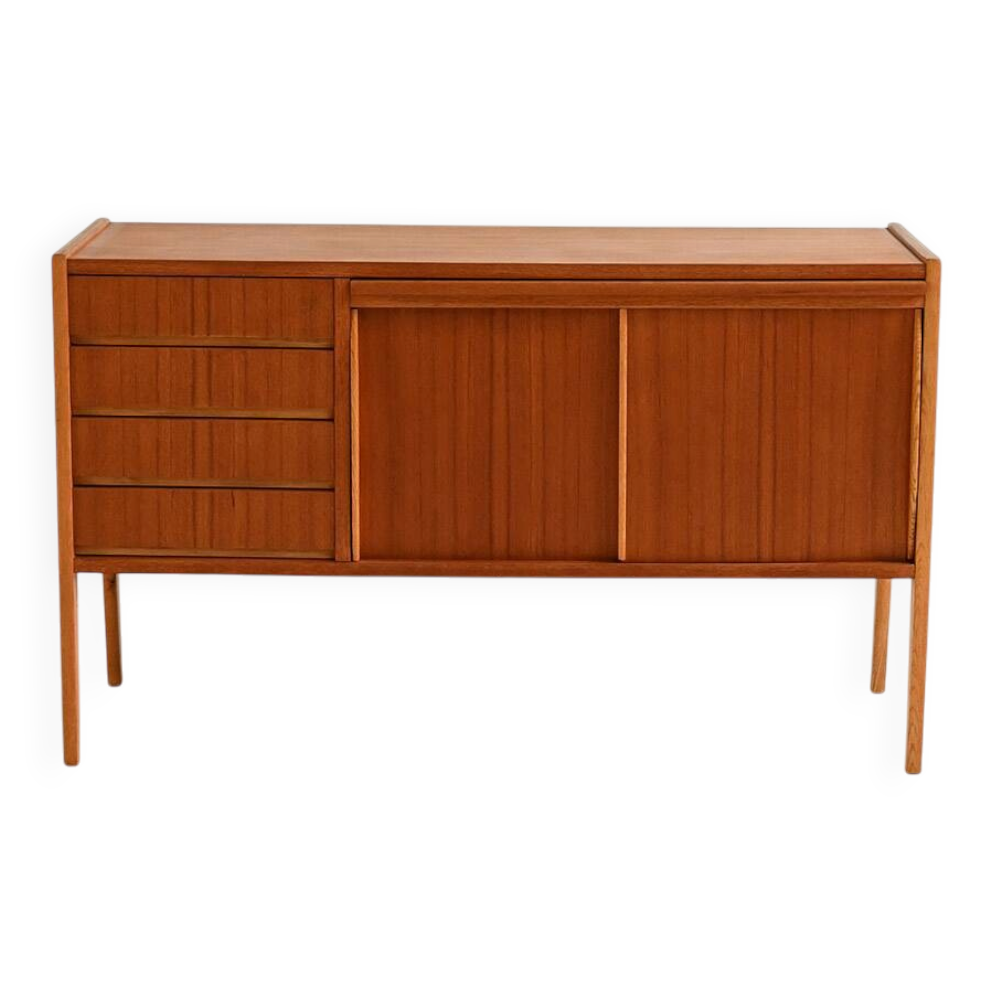 Buffet scandinave en teck avec bureau escamotable, années 1960