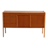 Buffet scandinave en teck avec bureau escamotable, années 1960