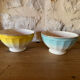 Antique faceted bowls