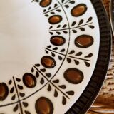 6 walnut model flat plates by Boch