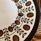 6 walnut model flat plates by Boch