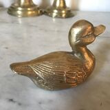 Vintage brass duck