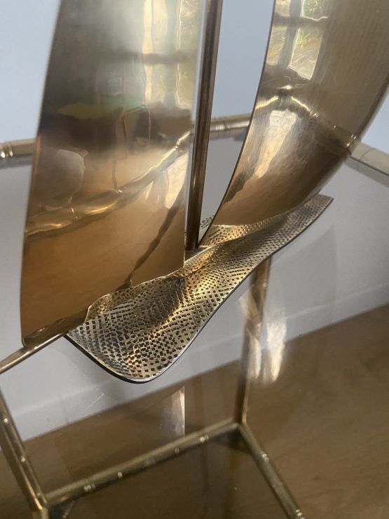 Vintage brass sailboat made in austria