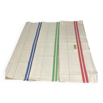 Trois torchons multicolores neufs en toile de Cholet 100% coton 