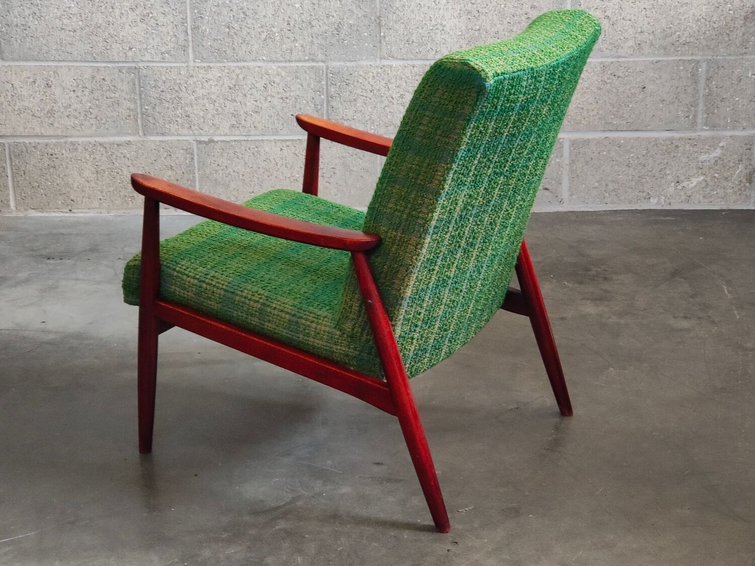 Pair of green armchairs by Jiri Jiroutek for Interier Praha 1960