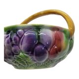 Vintage fruit basket in Sarreguemines slip