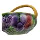 Vintage fruit basket in Sarreguemines slip