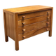 Maison Regain chest of drawers in elm and leather, 1970