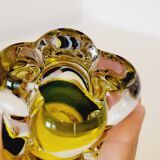 Soliflore vase or large glass in yellow blown glass