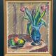 Original Swedish Oil on Canvas - 'Tulips' by Knut Lindström - Signed - Dated 1966 - Framed