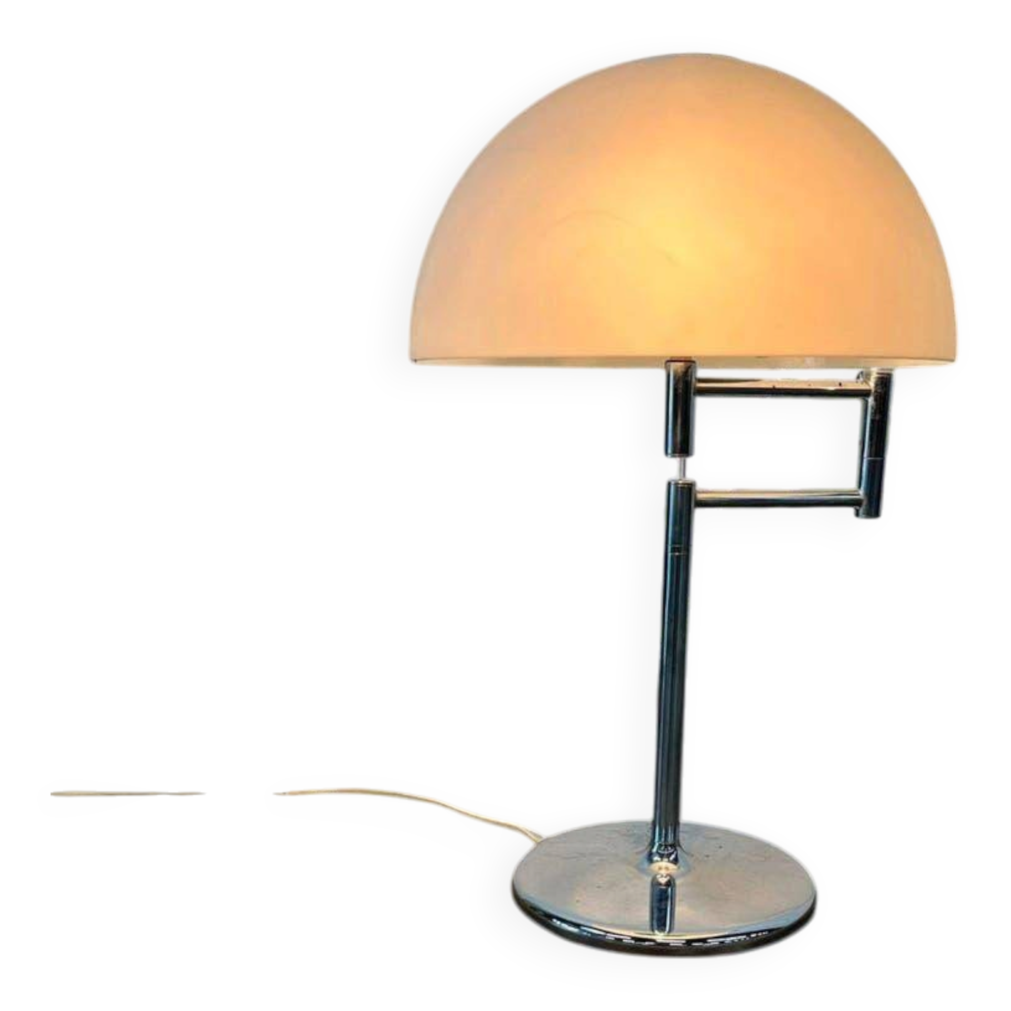 Vintage Cosack Leuchten table lamp, futuristic style, with a pivoting arm.