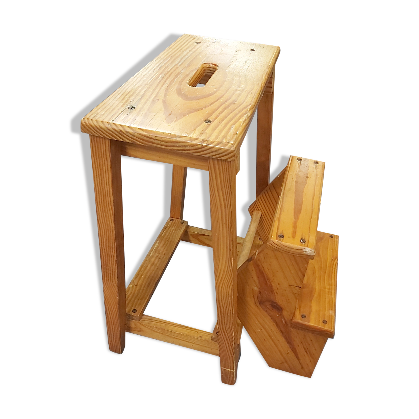 Pine stepladder stool