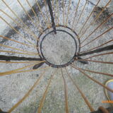 Porte parapluie scoubidou fer forge 1960