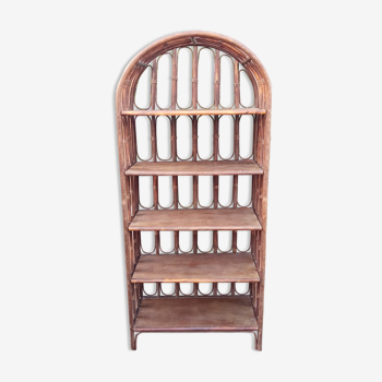 Rattan bookcase shelf