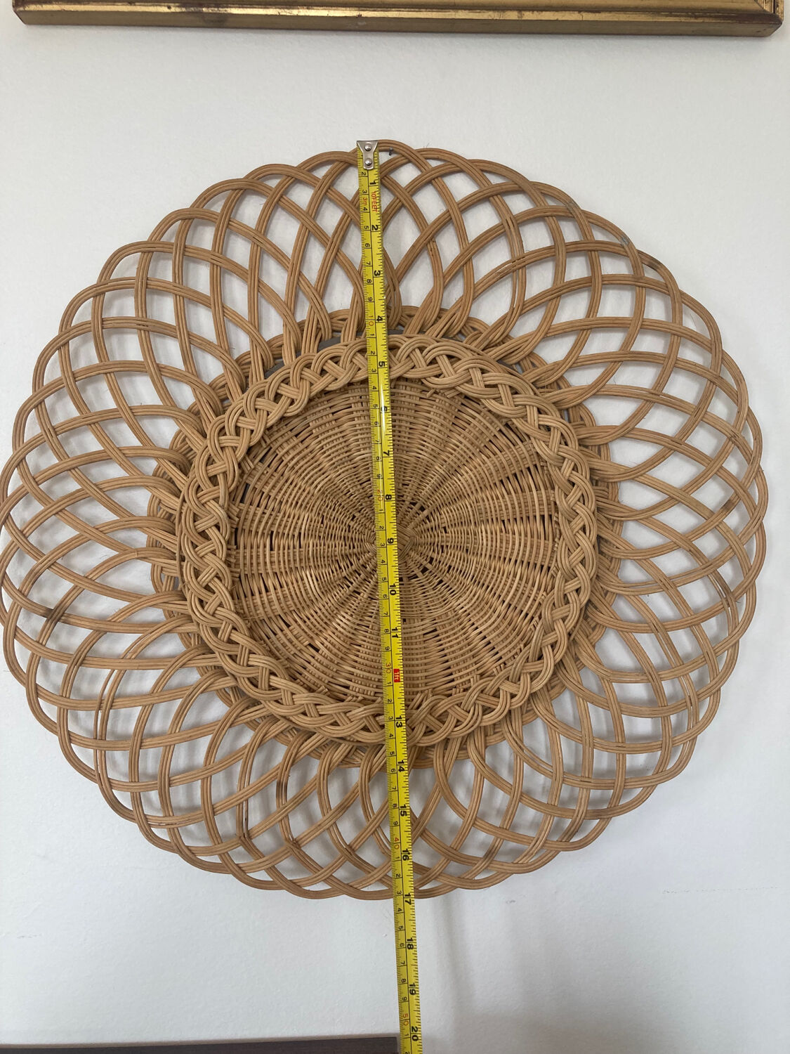 Rattan sun mirror