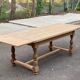 Table à manger de ferme extensible rénovée en chêne 20ème 170-250cm