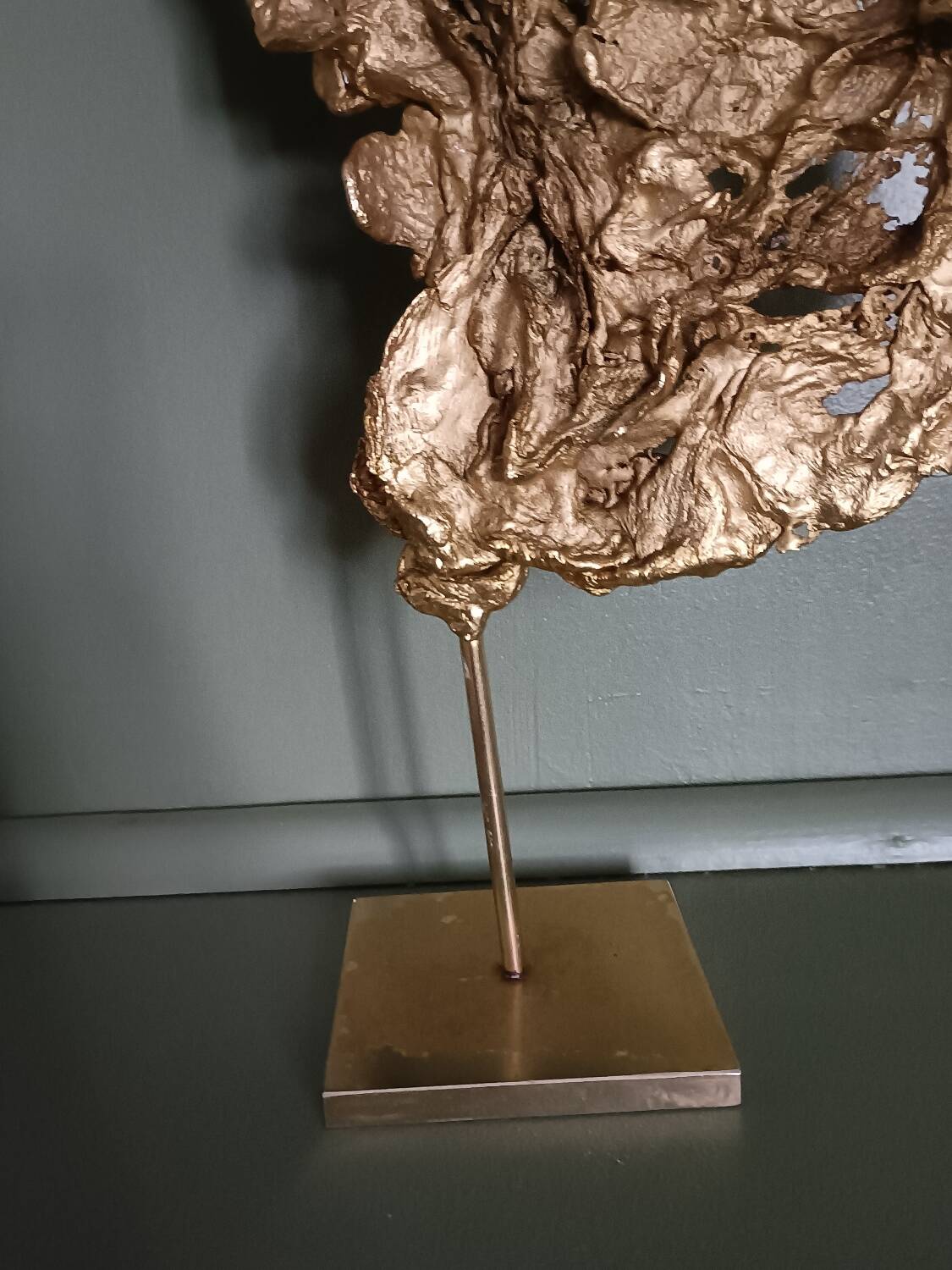 Brutalist brass sculpture, Philippe Cheverny, 1970