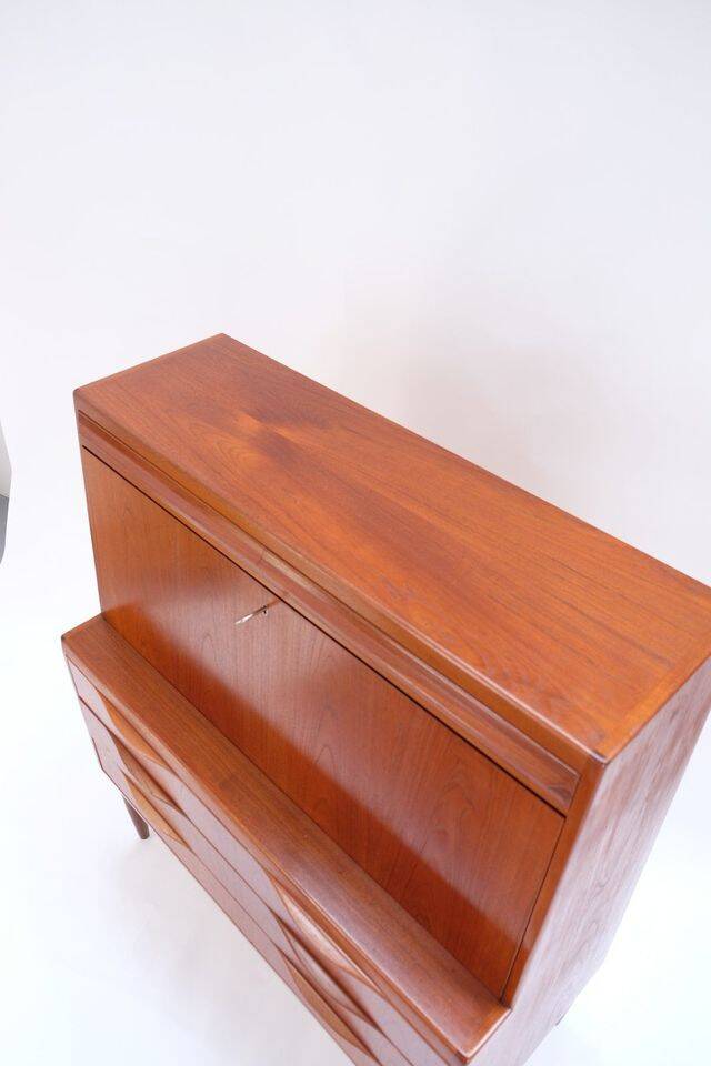 Torvits secretary in teak, retro vintage Danish style from the 1960s.