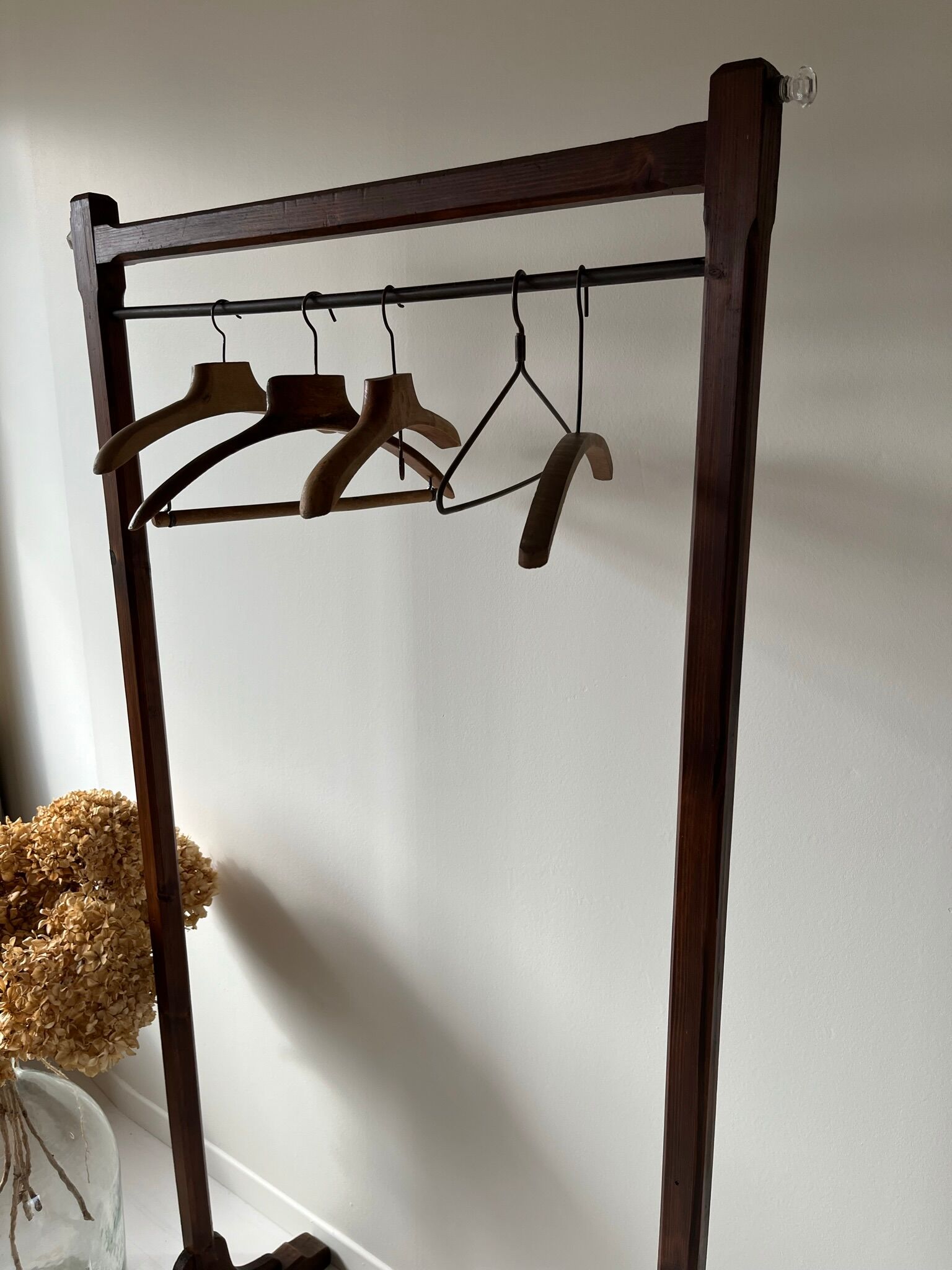 Clothes rack - antique wooden rack