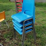 Set of 14 vintage kindergarten chairs