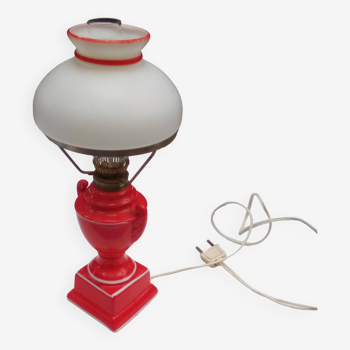 Red ceramic lamp