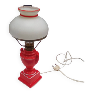 Red ceramic lamp