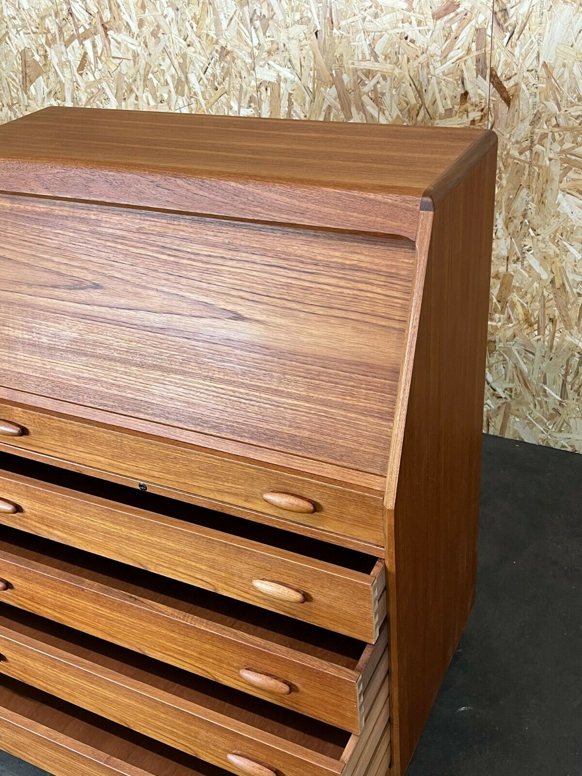 60s 70s Teak Secretary Danish Modern Desk Dyrlund Design Denmark 60s 70s