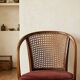 English Bergère Armchair with Caned Backrest, 1900s