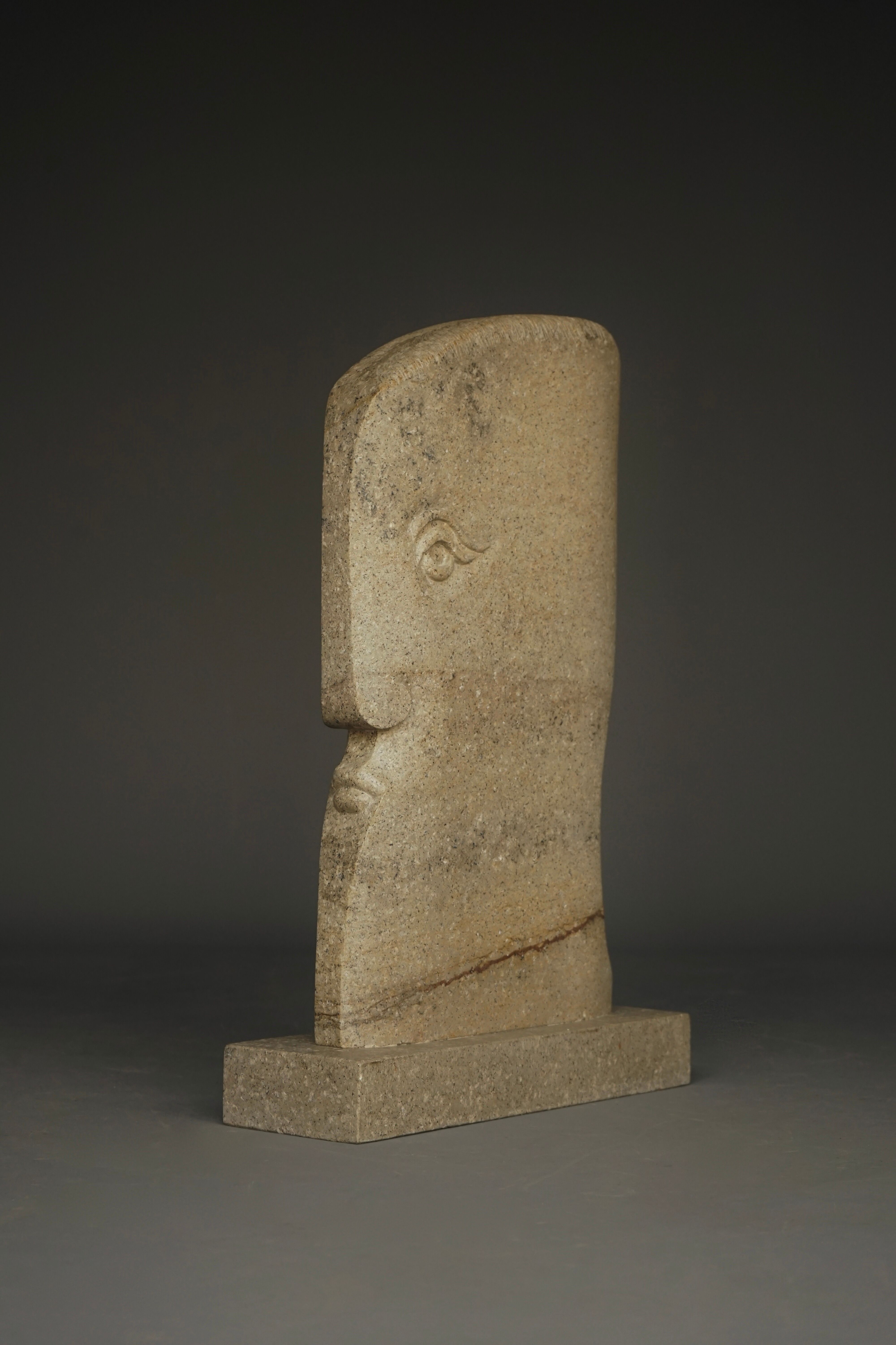 Monumental Sculpture of stylised Head. 1970s