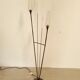 Lampadaire roseaux vintage Arlus en laiton patiné et verre années  60