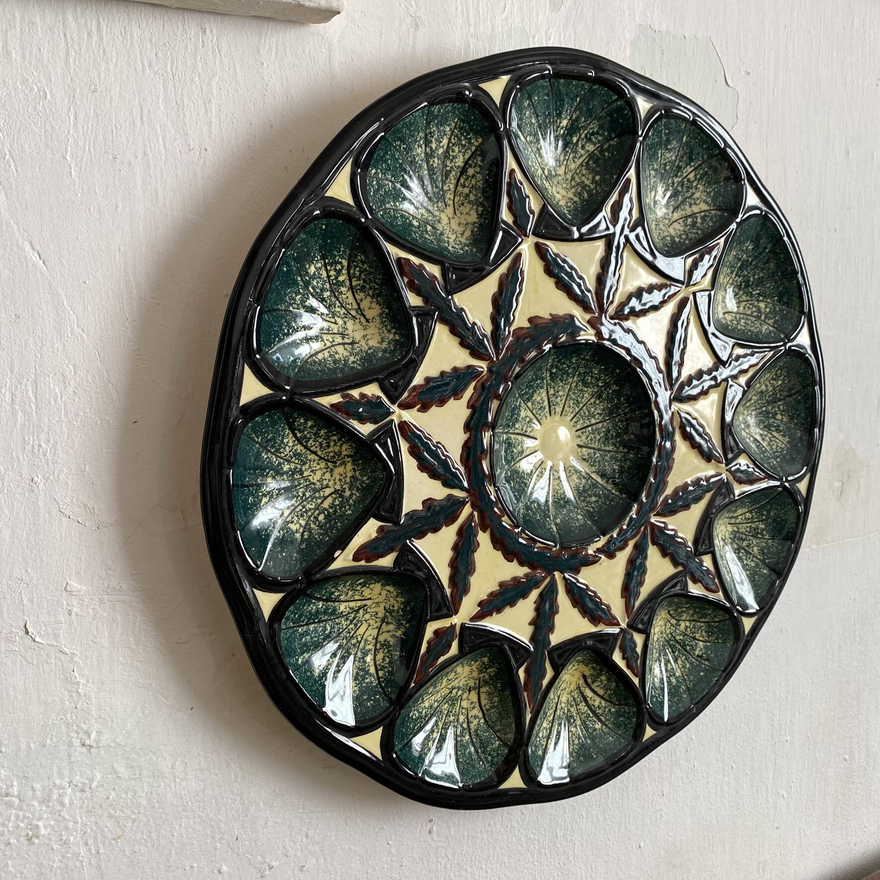 Vintage oyster dish St Jean de Bretagne