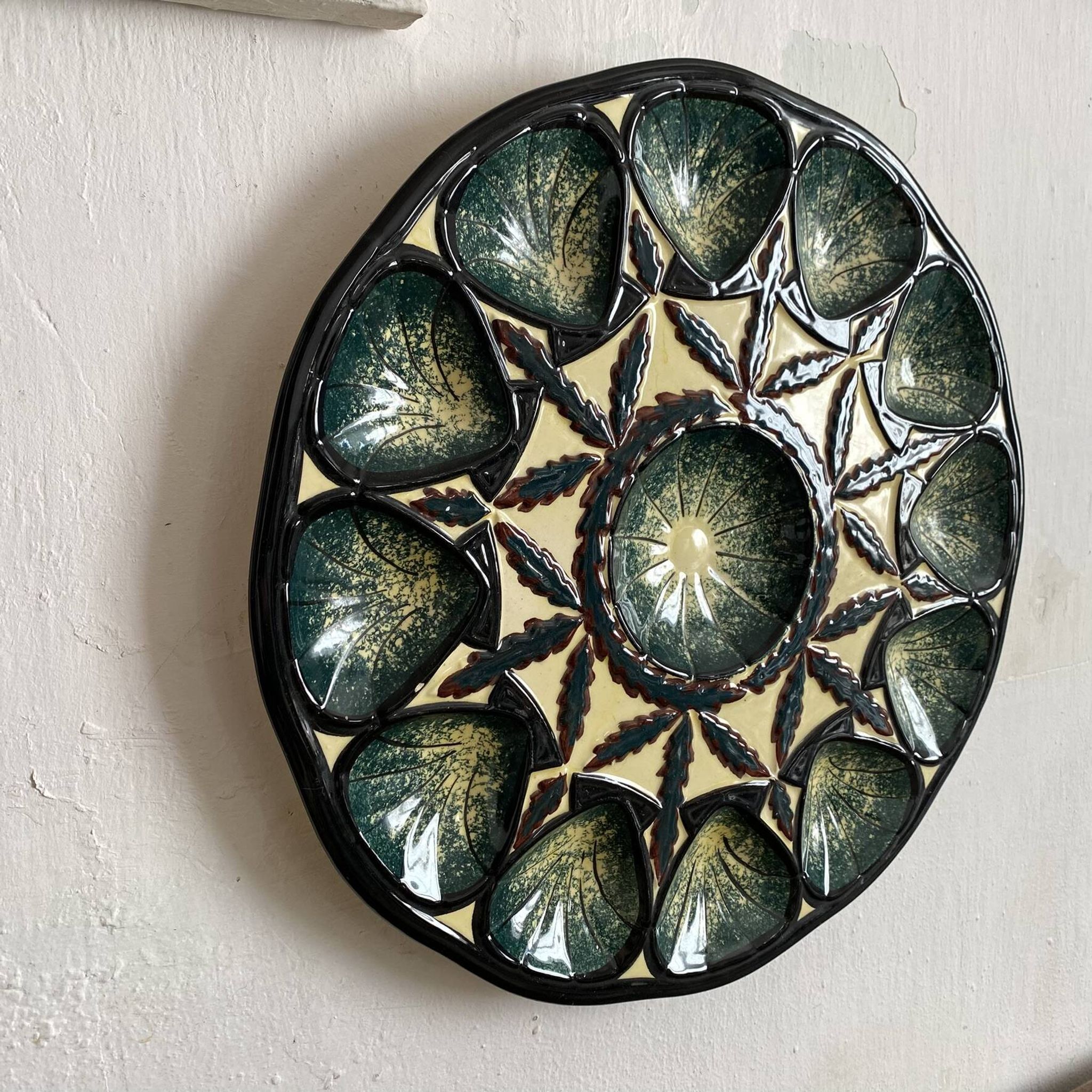 Vintage oyster dish St Jean de Bretagne